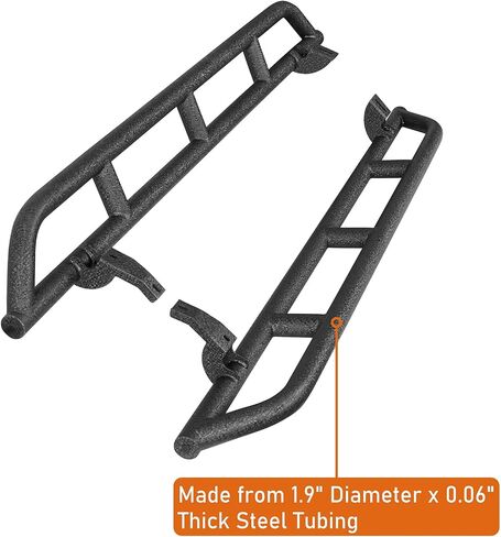 واقيات u-Box 4Runner Rock Slider Rocker لـ 2010-2024 Toyota 4Runner الجيل الخامس (باستثناء Limited، Nightshade، TRD Sport & 10-13 SR5)، قضبان درع للباب أنبوبي فولاذية متينة مع تصميم ركلة للخارج in Saudi Arabia