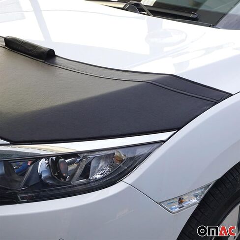 OMAC Car Bonnet Mask Hood Bra for BMW 3 Series E90 Sedan 2005-2008 Half Black in Saudi Arabia