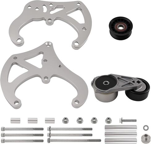طقم دعامة ضاغط تيار متردد من maxpeedingrods LS Swap R4 حامل مكيف هواء SUV لـ (LS3/L99 Camaro) LS1 LS3 LS2 LQ4 LQ9 LS6 L92 L99 L33 LR4 in Kuwait