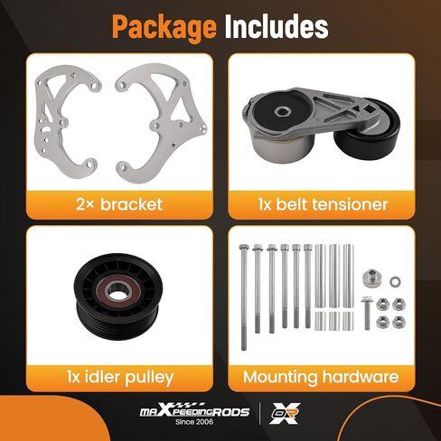 طقم دعامة ضاغط تيار متردد من maxpeedingrods LS Swap R4 حامل مكيف هواء SUV لـ (LS3/L99 Camaro) LS1 LS3 LS2 LQ4 LQ9 LS6 L92 L99 L33 LR4 in Kuwait