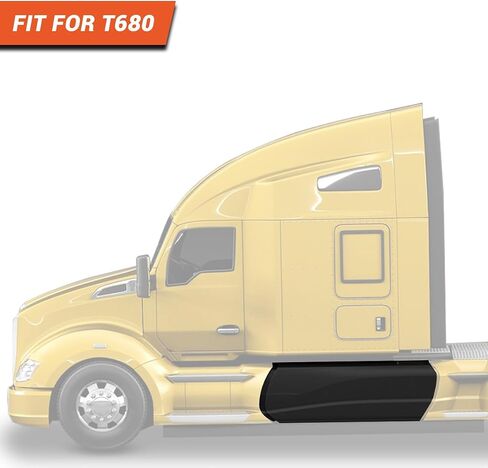 لوحة هدية متوافقة مع Kenworth T680 2013-2021 OE بديل الجانب الأيمن للخطوة - أسود (الجانب الأيسر للسائق مع فتحة، 69.29 بوصة) in Kuwait