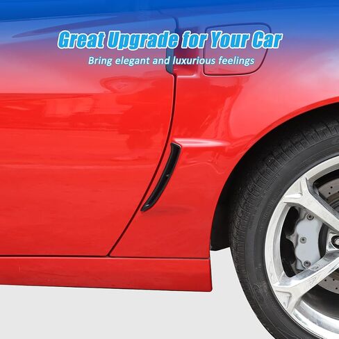 ABS غطاء فتحات جانبية للسيارة متوافق مع شيفروليه كورفيت C6 2005-2013، فتحة مدخل تدفق الهواء، ملحقات استبدال خارجية للسيارات (يسار + يمين) in Saudi Arabia
