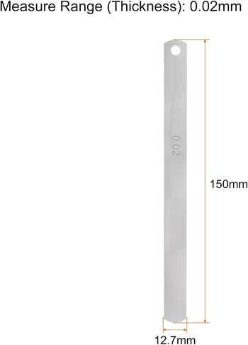 10pcs Mn Steel Feeler Gauge 0.1mm Thickness 150mm Length Metric Filler Thickness Gage Gap Measuring Tool Single Blade in Kuwait