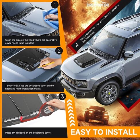 Hood Scoops For Cars, Universal Hood Scoop Hood Vents, Automotive Hood Scoops for Trucks Compatible with Dodge Ram 1500 2500 F150 F250 F350 Toyota Tundra GMC Sierra 1500 2500 Jeep Wrangler in Saudi Arabia