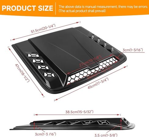 Hood Scoops For Cars, Universal Hood Scoop Hood Vents, Automotive Hood Scoops for Trucks Compatible with Dodge Ram 1500 2500 F150 F250 F350 Toyota Tundra GMC Sierra 1500 2500 Jeep Wrangler in Saudi Arabia