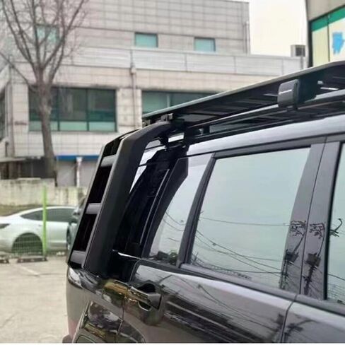رف سلم قابل للطي قابل للرفع لسيارة Hyundai Santa Fe 2024 2025، حامل بضائع على السقف من الألومنيوم مع أمان قابل للقفل، إطار سلم للمركبة سهل التركيب in Kuwait