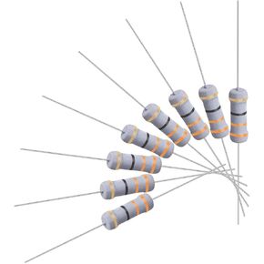 uxcell 50 قطعة مقاومة 82 كيلو أوم، 1 وات 5% مقاومات غشاء أكسيد معدني، الرصاص، مقاوم للهب للمشروعات والتجارب الإلكترونية التي تصنعها بنفسك in Kuwait