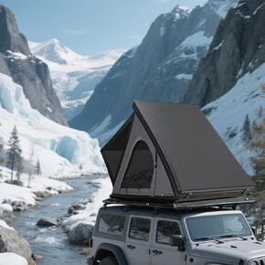 Aluminium Roof Top Tent,with Tri-Color LED Strip Light & 1.97" Thick Memory Foam Mattress,for Car Jeep SUV Truck Camping,2-3 People in Saudi Arabia