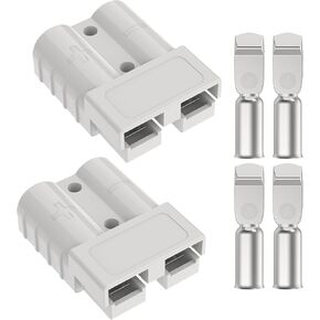 موصل أندرسون 50 أمبير - 600 فولت مع مقياس 6-12، رمادي 10 قطع توصيل سريع للبطارية/فصل البطارية طقم توصيل سلكي سريع للونش والمقطورة وأنظمة القطر in Kuwait