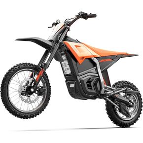 Electric Dirt Bike for Adults Teens, 3000W Brushless 220Nm Motor - 45° Slope, 38 MPH, 48V/23.5Ah Removable Battery, Dual Hydraulic Brakes & Full Suspension Electric Motorcycle for 13+, Orange in Kuwait