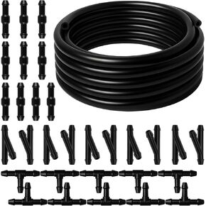 Windshield Washer Hose Kit, 4M Flexible Durable Rubber Washer Fluid Tubing & 30 PCS Leak-Proof Connectors for Connecting Car Pump and Nozzles, Fits Most Cars, SUVs, and Trucks in Kuwait
