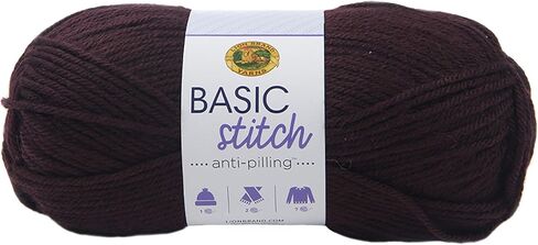 خيط خيط أساسي من Lion Brand خيط مضاد للوبر، رمادي حديدي in Kuwait