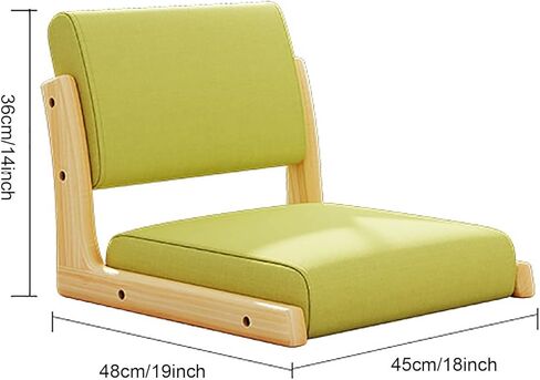 Japanese Floor Chair with Back Support, Legless Tatami Floor Seat with Cushion, Lazy Sofa for Meditation, Reading, Living Room, Bedroom, Bay Window, Portable Floor Seating(K) in Saudi Arabia