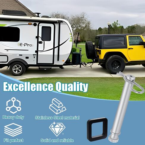 TS35010 دبوس وصلة مقطورة من الفولاذ المقاوم للصدأ ومشبك لوصلات مقطورة B&W 2 "و 2.5" دبابيس بديلة للسحب والتخزين - 3 عبوات in Saudi Arabia