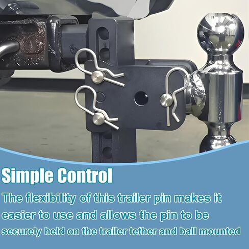 TS35010 دبوس وصلة مقطورة من الفولاذ المقاوم للصدأ ومشبك لوصلات مقطورة B&W 2 "و 2.5" دبابيس بديلة للسحب والتخزين - 3 عبوات in Kuwait