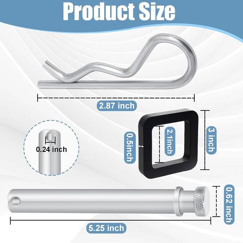 TS35010 دبوس وصلة مقطورة من الفولاذ المقاوم للصدأ ومشبك لوصلات مقطورة B&W 2 "و 2.5" دبابيس بديلة للسحب والتخزين - 3 عبوات in Saudi Arabia