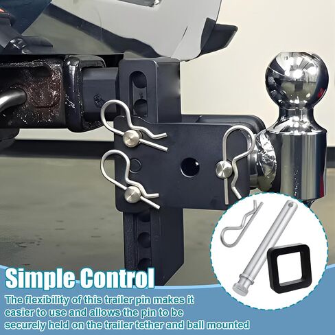 TS35010 دبوس وصلة مقطورة من الفولاذ المقاوم للصدأ ومشبك لوصلات مقطورة B&W 2 "و 2.5" دبابيس بديلة للسحب والتخزين - 3 عبوات in Saudi Arabia
