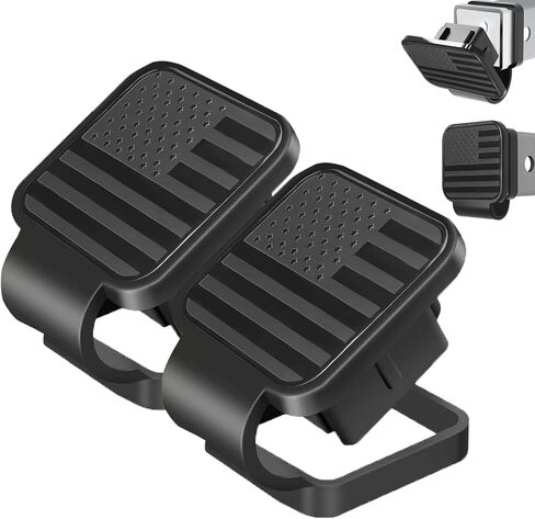 ​ALWIWNK® 2-Pack Trailer Hitch Cover, American Flag Silicone Plug for 2-inch Hitch Cover, Flexible & Dense Rubber, Weatherproof & Anti-Rattle for Truck SUV ATV UTV in Saudi Arabia