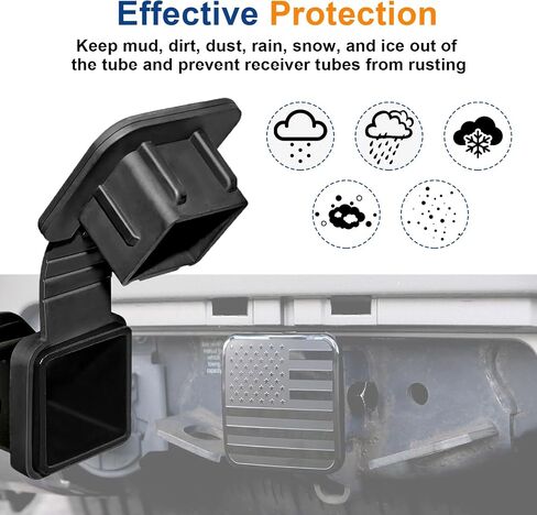​ALWIWNK® 2-Pack Trailer Hitch Cover, American Flag Silicone Plug for 2-inch Hitch Cover, Flexible & Dense Rubber, Weatherproof & Anti-Rattle for Truck SUV ATV UTV in Saudi Arabia