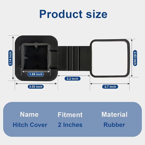 ​ALWIWNK® 2-Pack Trailer Hitch Cover, American Flag Silicone Plug for 2-inch Hitch Cover, Flexible & Dense Rubber, Weatherproof & Anti-Rattle for Truck SUV ATV UTV in Saudi Arabia