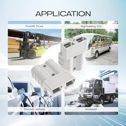 موصل أندرسون 50 أمبير - 600 فولت مع مقياس 6-12، رمادي 10 قطع توصيل سريع للبطارية/فصل البطارية طقم توصيل سلكي سريع للونش والمقطورة وأنظمة القطر in Kuwait