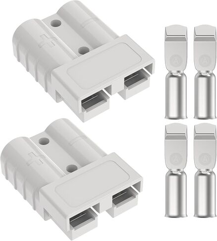 موصل أندرسون 50 أمبير - 600 فولت مع مقياس 6-12، رمادي 10 قطع توصيل سريع للبطارية/فصل البطارية طقم توصيل سلكي سريع للونش والمقطورة وأنظمة القطر in Kuwait