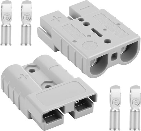 50A-600V Battery Quick Connect/Disconnect with 7/8/10/12 AWG, 6PCS Jumper Cable Plug Connector, Compatible with Anderson Connector for Rescue Winch, Motor Recovery in Saudi Arabia