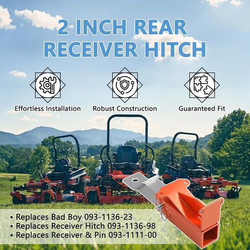 2" Hitch Kit with Pin Hitch Receiver Fits for Bad Boy, 2021 & Up Maverick Replaces 093-1136-23,093-1136-98 & 093-1111-00 in Saudi Arabia