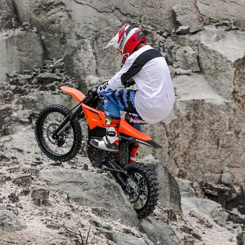 Electric Dirt Bike for Adults Teens, 3000W Brushless 220Nm Motor - 45° Slope, 38 MPH, 48V/23.5Ah Removable Battery, Dual Hydraulic Brakes & Full Suspension Electric Motorcycle for 13+, Orange in Saudi Arabia