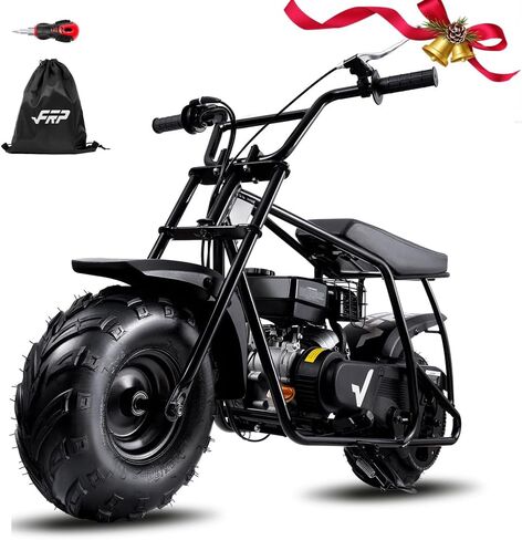 FRP Mini Dirt Bike GMB100 Basic، دراجة صغيرة جديدة تعمل بالغاز 99CC 4-Stroke 3HP، للطرق الوعرة للأطفال / البالغين، مسار يصل إلى 28 ميلاً في الساعة، دعم الوزن حتى 220 رطلاً، أسود in Kuwait