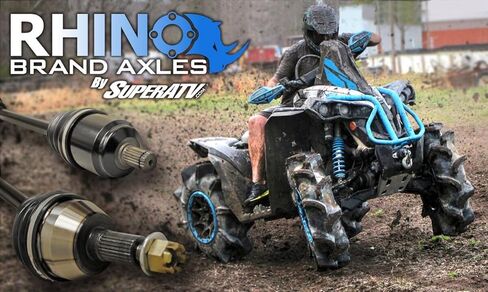 محور السيرة الذاتية الأمامي للعلامة التجارية SuperATV عالي التحمل من Rhino لإصدار Polaris Ranger 1000 High Lifter (2017-2018) - أمامي - قم بالترقية من محور OEM الخاص بك in Kuwait