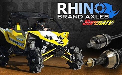 محور السيرة الذاتية الأمامي للعلامة التجارية SuperATV عالي التحمل من Rhino لإصدار Polaris Ranger 1000 High Lifter (2017-2018) - أمامي - قم بالترقية من محور OEM الخاص بك in Kuwait
