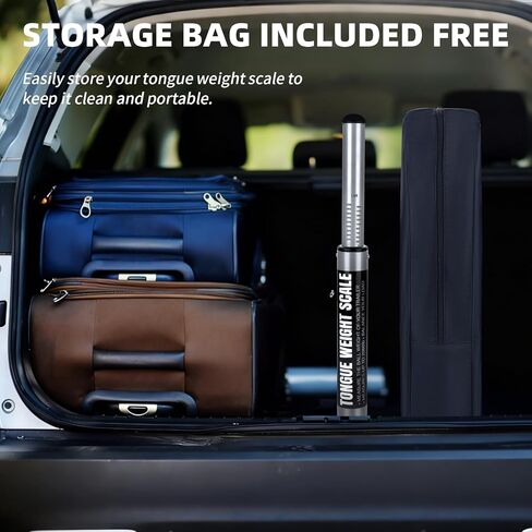مقياس وزن لسان المقطورة بسعة 2000 رطل - مقياس تحميل وصلة RV مع حقيبة تخزين مقاومة للماء - مجموعة ملحقات أدوات السلامة المحمولة للشاحنات ومقطورات السفر والمعسكرات والبضائع والقوارب in Kuwait