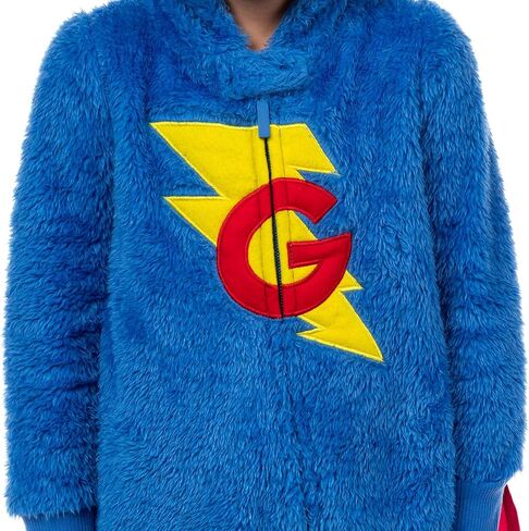 Sesame Street Union Suit Toddler Kids Hooded One Piece Fleece Pajama for Boys and Girls (Cookie Monster ، 3T) in Saudi Arabia