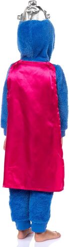 Sesame Street Union Suit Toddler Kids Hooded One Piece Fleece Pajama for Boys and Girls (Cookie Monster ، 3T) in Saudi Arabia