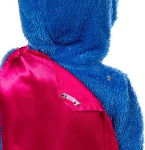 Sesame Street Union Suit Toddler Kids Hooded One Piece Fleece Pajama for Boys and Girls (Cookie Monster ، 3T) in Saudi Arabia