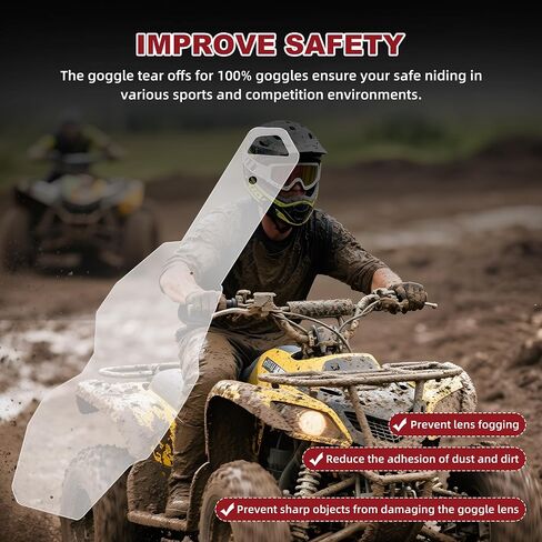 نظارات واقية بنسبة 100% قابلة للتمزق لـ RC2/AC2/ST2/Strata2/Racecraft2/Accuri2 Gen 2 | حماية عدسة MX خالية من البقايا in Saudi Arabia