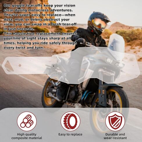 نظارات واقية بنسبة 100% قابلة للتمزق لـ RC2/AC2/ST2/Strata2/Racecraft2/Accuri2 Gen 2 | حماية عدسة MX خالية من البقايا in Saudi Arabia