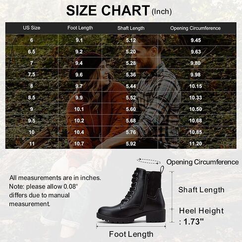 Vepose Women's 916 Ankle Boots, Combat Lace up Short Booties with Inside Zipper in Saudi Arabia