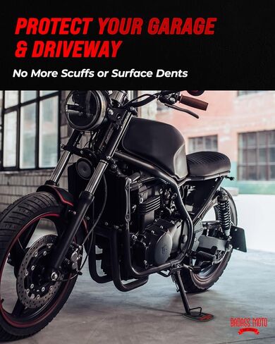 وسادة مسند للدراجات النارية من Badass Moto - قرص حامل للركل، لوحة كوستر لدراجات Harley Davidson والدراجات الرياضية والدراجات الرياضية - ملحقات الدراجات النارية للعشب والأوساخ ووسادة انتظار الرصيف الساخن - صناعة أمريكية، أسود in Kuwait