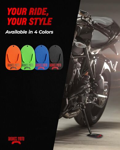 وسادة مسند للدراجات النارية من Badass Moto - قرص حامل للركل، لوحة كوستر لدراجات Harley Davidson والدراجات الرياضية والدراجات الرياضية - ملحقات الدراجات النارية للعشب والأوساخ ووسادة انتظار الرصيف الساخن - صناعة أمريكية، أسود in Kuwait