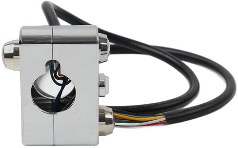 Bacar CNC Motorcycle Control Switches Handlebar Momentary Switch 3 Push Buttons for 1" 25mm Handle Bars for Racer Bobber Chopper Cafe Universal for Honda for Yamaha for Suzuki in Saudi Arabia