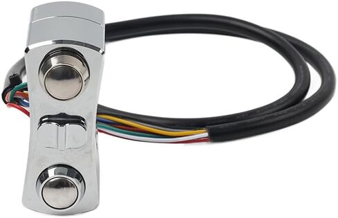 Bacar CNC Motorcycle Control Switches Handlebar Momentary Switch 3 Push Buttons for 1" 25mm Handle Bars for Racer Bobber Chopper Cafe Universal for Honda for Yamaha for Suzuki in Saudi Arabia