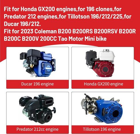مجموعة ترصيع رأس الأسطوانة عالية الأداء لدراجة Predator 212 Coleman CT200U BT200X الصغيرة، لهوندا GX160/GX200، لBaja Hisun Tillotson Clone 196/212/225cc أسطوانة محرك صغيرة للدراجة Go Kart in Kuwait