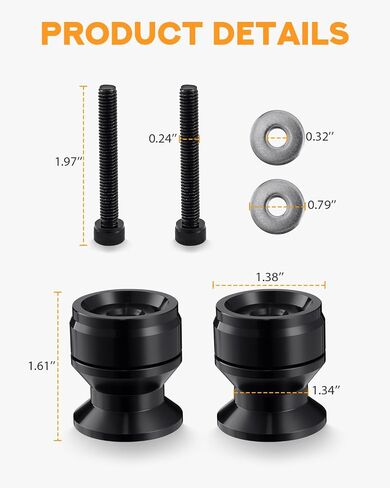PBYMT 8 مم Swingarm بكرات المتزلجون حامل عالمي M8 أسود متوافق مع CBR 600 F2 F3 F4 F4i CBR600RR CBR1000RR GSXR600 GSXR750 GSXR1000 GSXS750 SV650 ZX6R ZX10R Z650 Z900 Z1000 EX400 EX650 Daytona in Kuwait