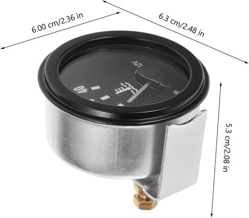 PartyKindom 12v Water Temperature Gauge Mechanical Water Temperature for Cars Motorcycles and Electric Vehicles Construction for Accurate Readings and Engine Protection in Saudi Arabia