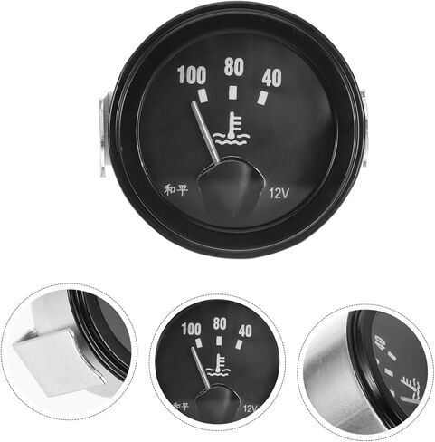 PartyKindom 12v Water Temperature Gauge Mechanical Water Temperature for Cars Motorcycles and Electric Vehicles Construction for Accurate Readings and Engine Protection in Saudi Arabia