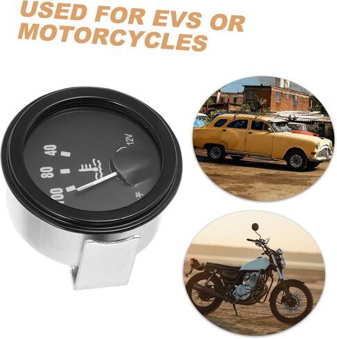 PartyKindom 12v Water Temperature Gauge Mechanical Water Temperature for Cars Motorcycles and Electric Vehicles Construction for Accurate Readings and Engine Protection in Saudi Arabia