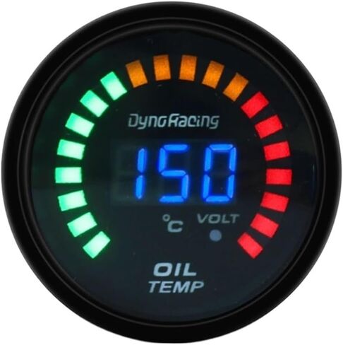 1 قطعة أسود 2 بوصة 52 مللي متر الرقمية LED سيارة النفط مقياس الحرارة 20-150 مئوية سيارة متر BX101454 in Kuwait