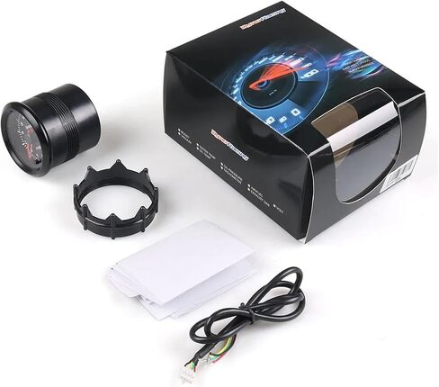 2 "52 مللي متر 7 ألوان LED سيارة السيارات مقياس سرعة الدوران 0-10000 دورة في الدقيقة مقياس مع محرك متدرج عالي السرعة RPM متر BX101486 in Kuwait